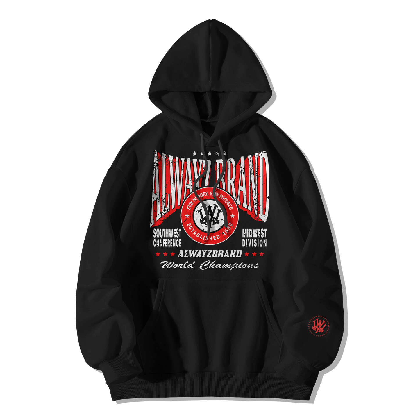 ALWAYZ BRAND CHAMPIONS / HOODIE / BLK/ Red / White